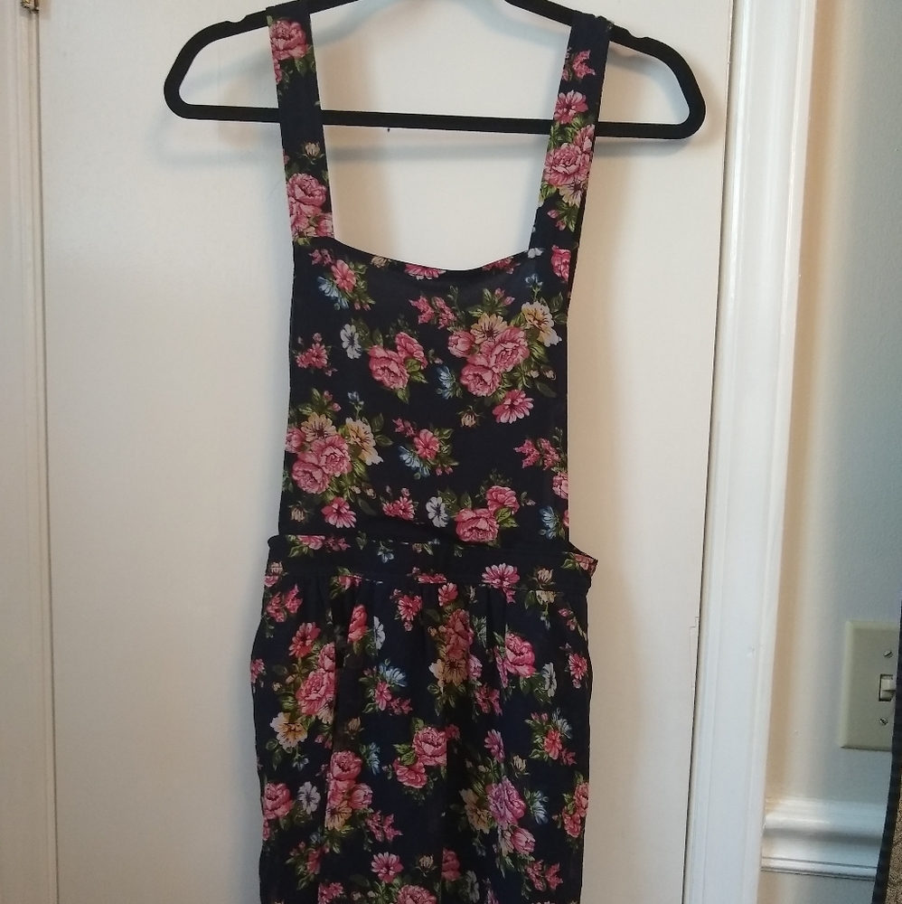 Floral pinafore dress